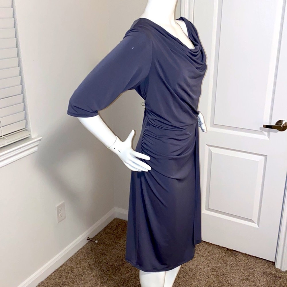 Cato Woman Plus Grey Dress 3/4 Sleeve - Picture 4 of 6